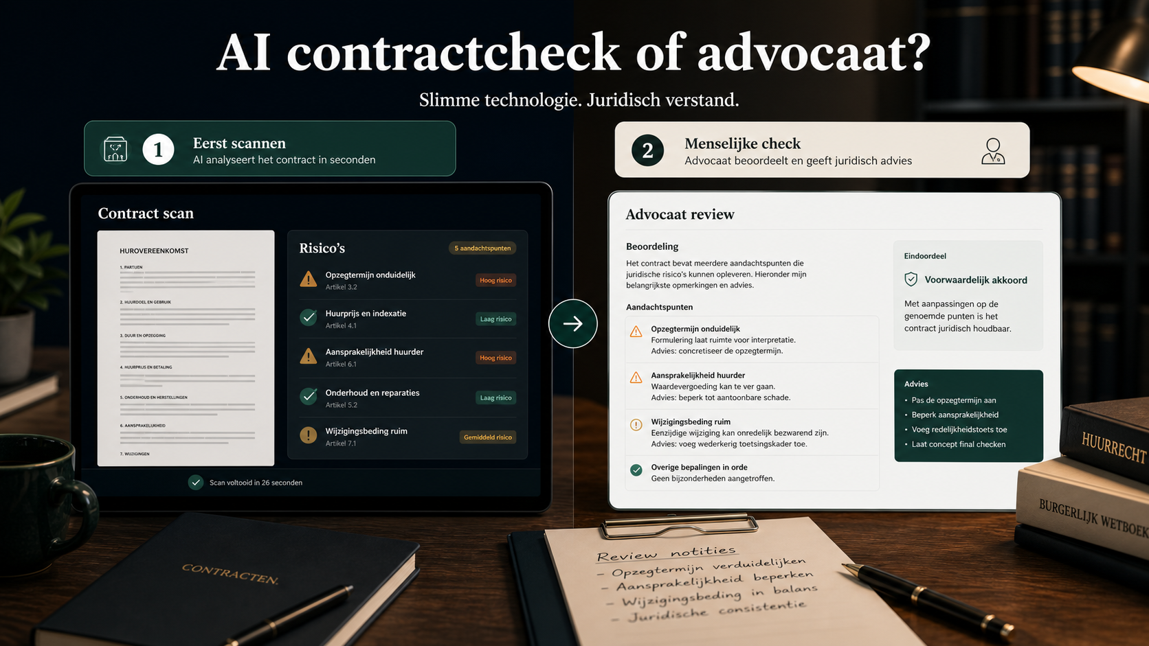 AI contractcheck of advocaat: wanneer kiest u welke route?