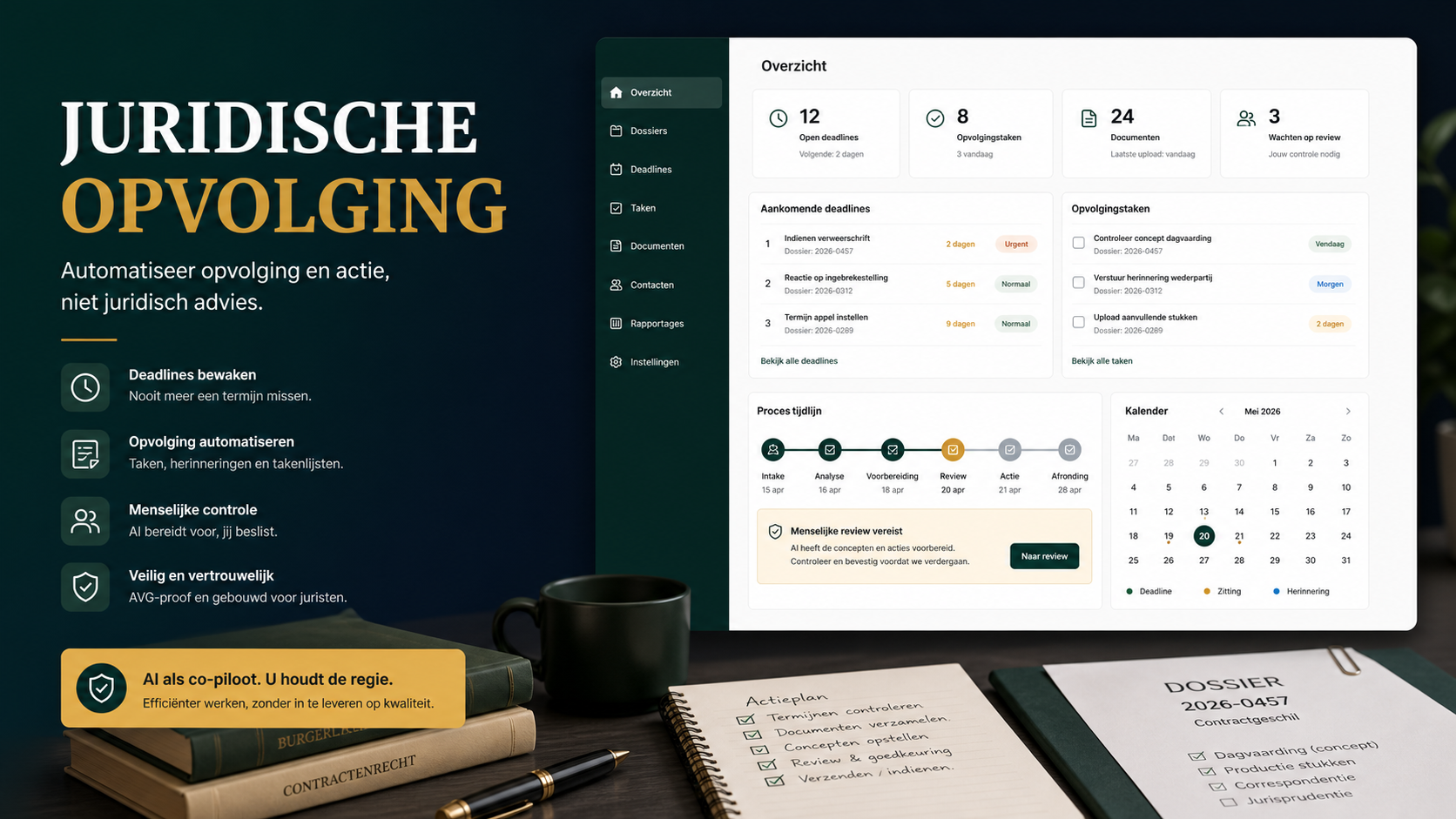 Automatisering van juridische opvolging: acties bewaken zonder advies te automatiseren