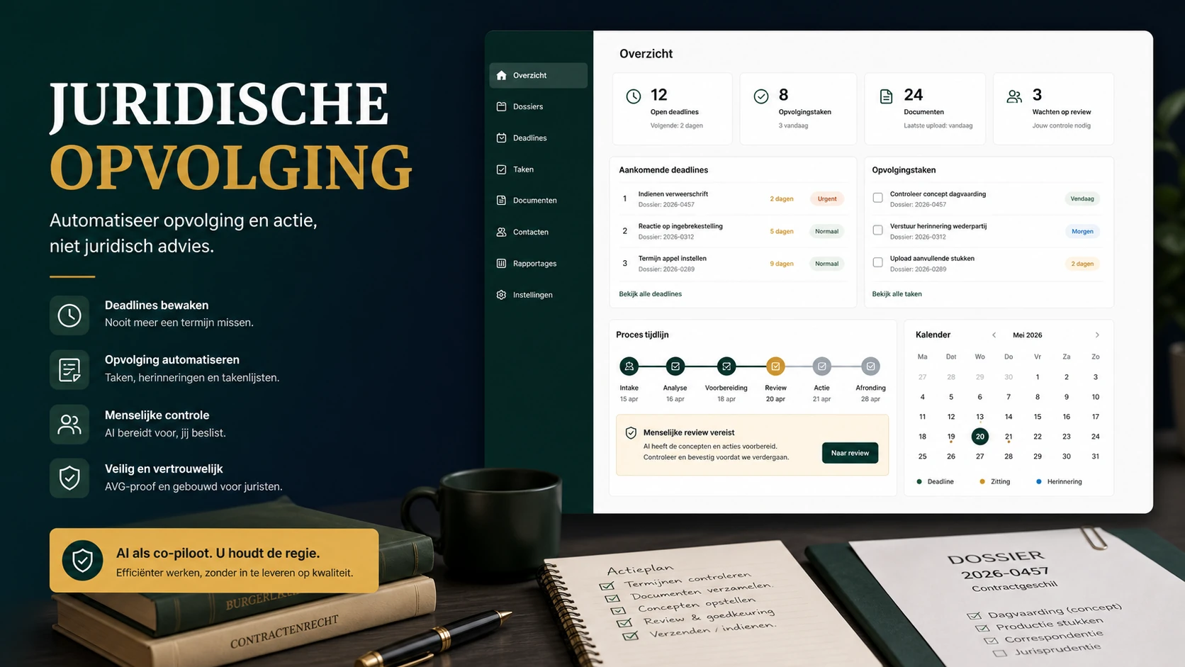 Automatisering van juridische opvolging: acties bewaken zonder advies te automatiseren