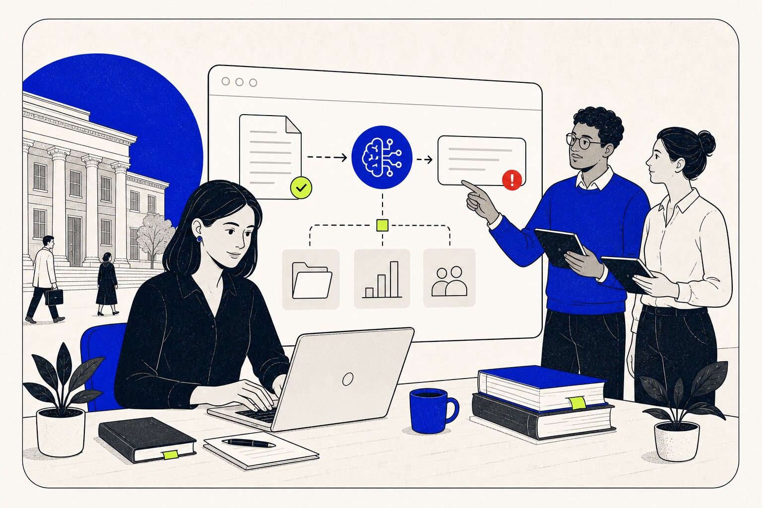 Illustratie bij Juridische AI: De Transformatie van een Traditionele Sector