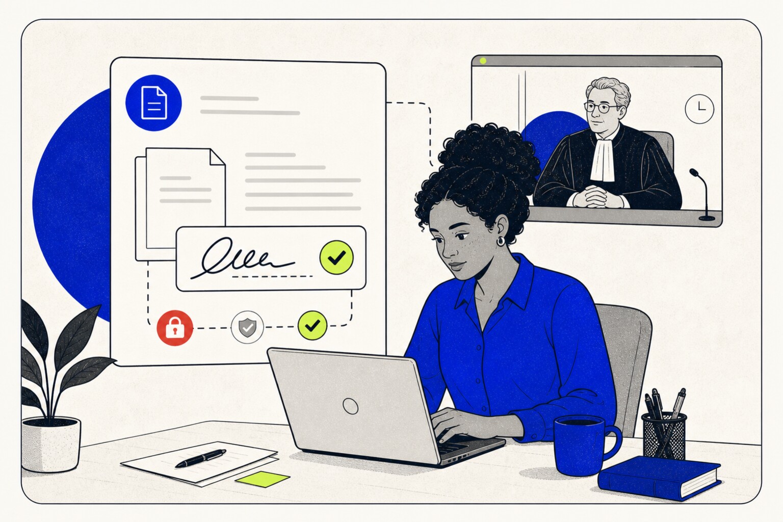 Illustratie bij Digitale handtekeningen en rechtspraak: wanneer is een e-handtekening geldig